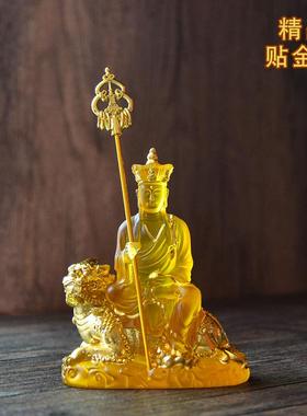 精品大愿 地藏王菩萨彷琉璃谛听地藏小佛像家居供奉车摆件结缘包