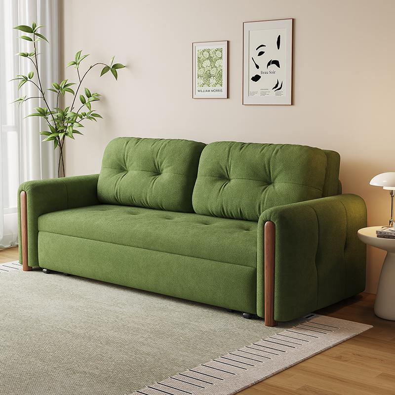 小户型客厅多功能沙发床两用办公室家用书房原木风折叠2024网红款