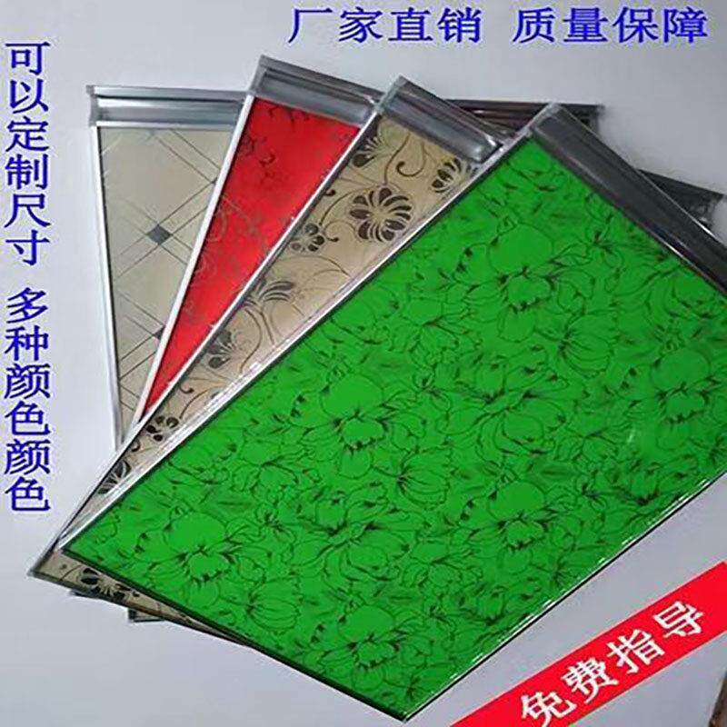 橱柜门量尺定做晶钢门定制钢化玻璃橱柜门整体橱柜门板厨房灶台门