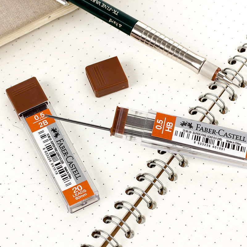 독일 파버카스텔 0.5MM 자동 연필심 0.7MM 2B|HB 05 이동식 심 연필 리필