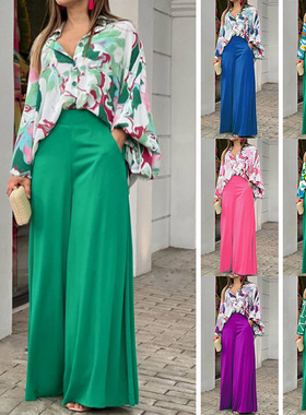 Autumn shirt women suit pants ladies clothes 2 piece set套装