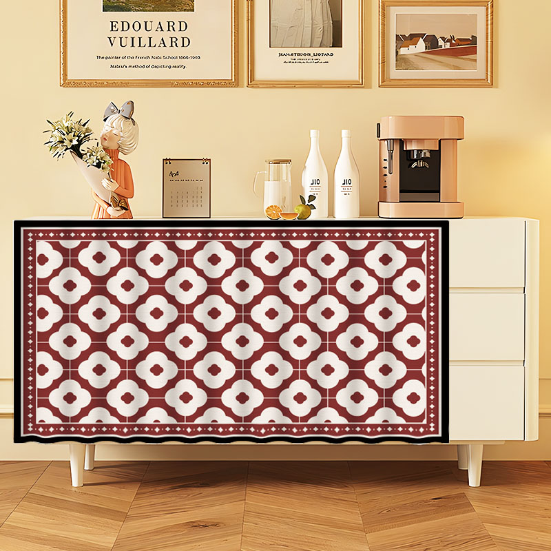 春天来了柜子遮挡帘粘贴轨道式