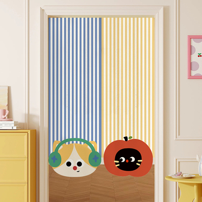 卡通门帘儿童房遮挡帘