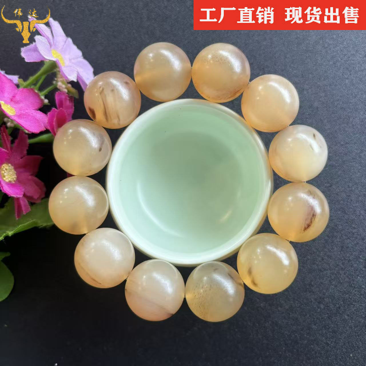 绵羊角手串项链佛珠链108颗项链挂链配饰手串衣服配饰牛角梳厂批