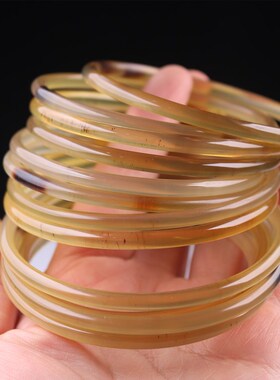 厂家天然牦牛角少女小手镯纯色带血丝牛角羊角手镯