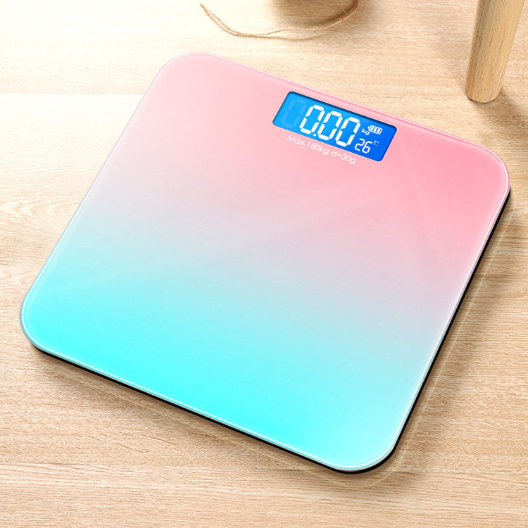 源头工厂充电体重秤礼电子秤精准家用人体称重渐变迷你秤