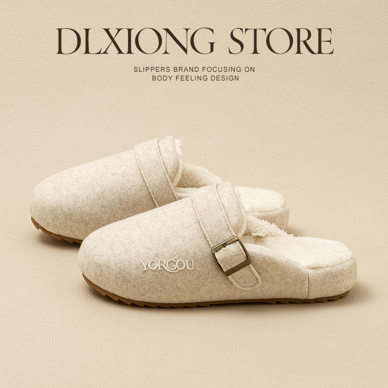 2024新款时尚棉拖鞋女秋冬季加绒