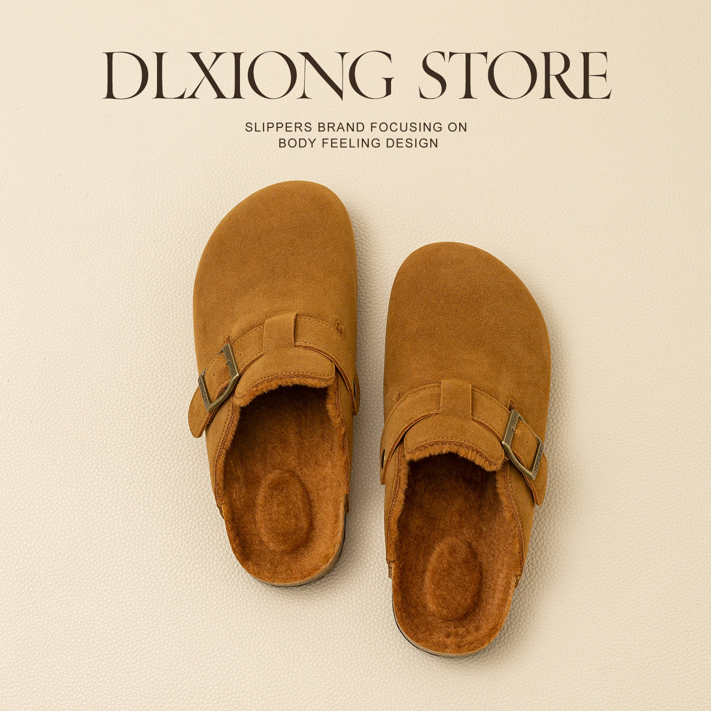 秋冬季软木勃肯棉拖鞋女包头外穿复古加绒保暖情侣可调节懒人半拖,女鞋,包头拖,淘宝优惠券,粉丝福利购,淘宝优惠卷