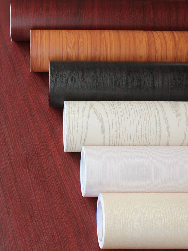 波音软片防水墙纸衣柜桌面旧门家具翻新柜子木纹贴纸自粘仿木贴皮