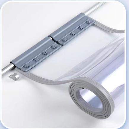 穿管子塑料夹板磁吸门帘配重板