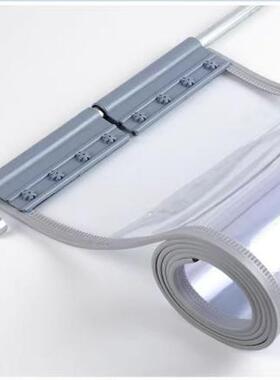 磁吸门帘配件夹板配重龙骨穿管式皮帘子钢管式夹板灰色夹板配重板