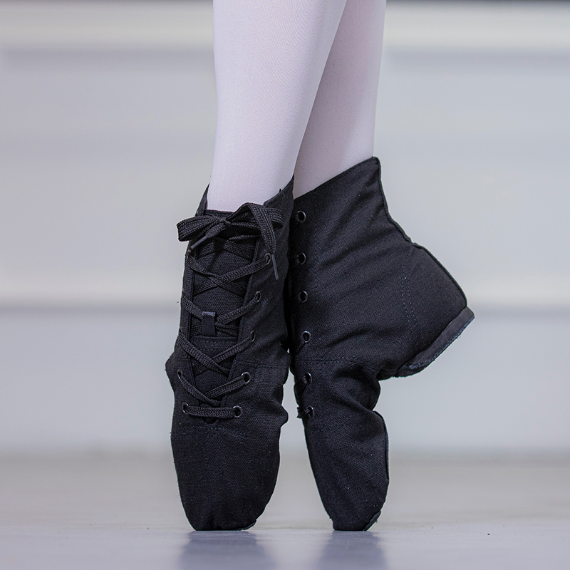 高帮爵士舞鞋男女练功鞋民族舞蹈鞋现代跳舞鞋绑带教师鞋成人芭蕾