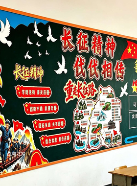 弘扬红军长征胜利精神主题黑板报