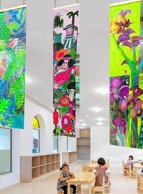 幼儿园环创塑料透明软膜绘画玻璃纸儿童画画涂鸦diy美术挂片画布