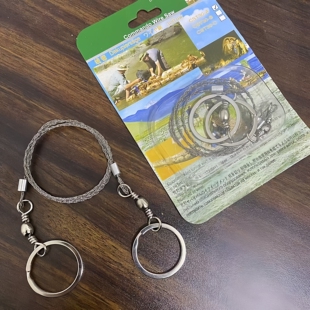 户外生存求生线锯不锈钢钢丝锯子多用途4股救生锯条便携式 备 小装