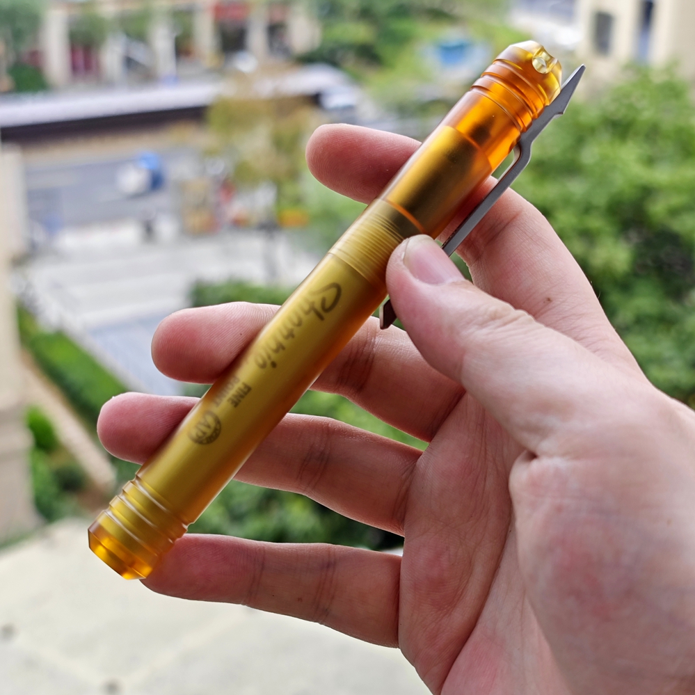 进口Ultem+钛合金战术防卫型记号签字笔水笔美国sharpie马克笔芯