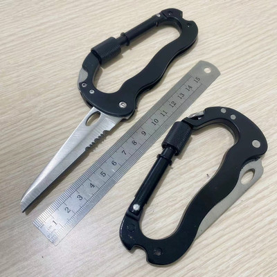 户外多功能登山扣小刀折叠承重扣