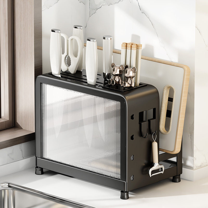 新款厨房多功能收纳刀架 壁挂式刀具菜板带筷子筒锅盖砧板置物架,厨房/烹饪用具,抹布架/厨房清洁收纳架,淘宝优惠券,粉丝福利购,淘宝优惠卷