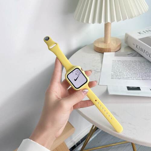 适用apple watch小蛮腰硅胶表带iwatch87代苹果手表运动表带456se
