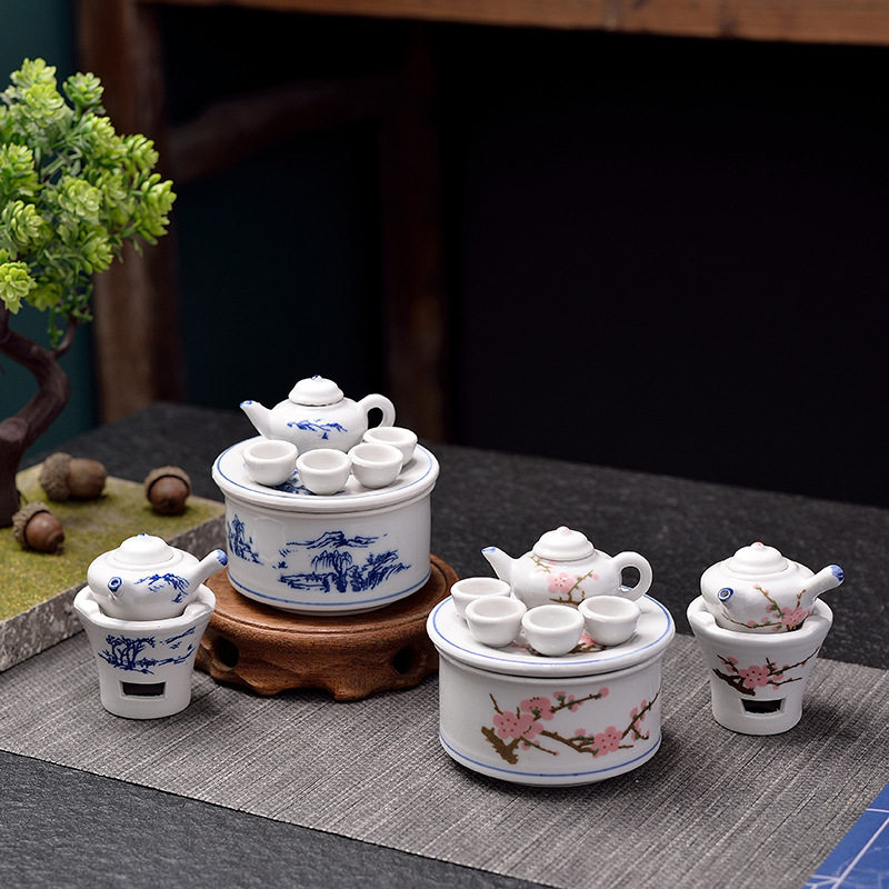 迷你陶瓷童子具把把壶小茶壶指尖壶茶宠壶可摆养炉具小号功夫茶具