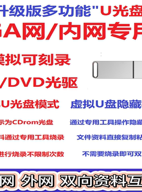 内网优盘模拟可刻录擦写CD/DVD移动光驱公安GA网禁用USB烧录U光盘