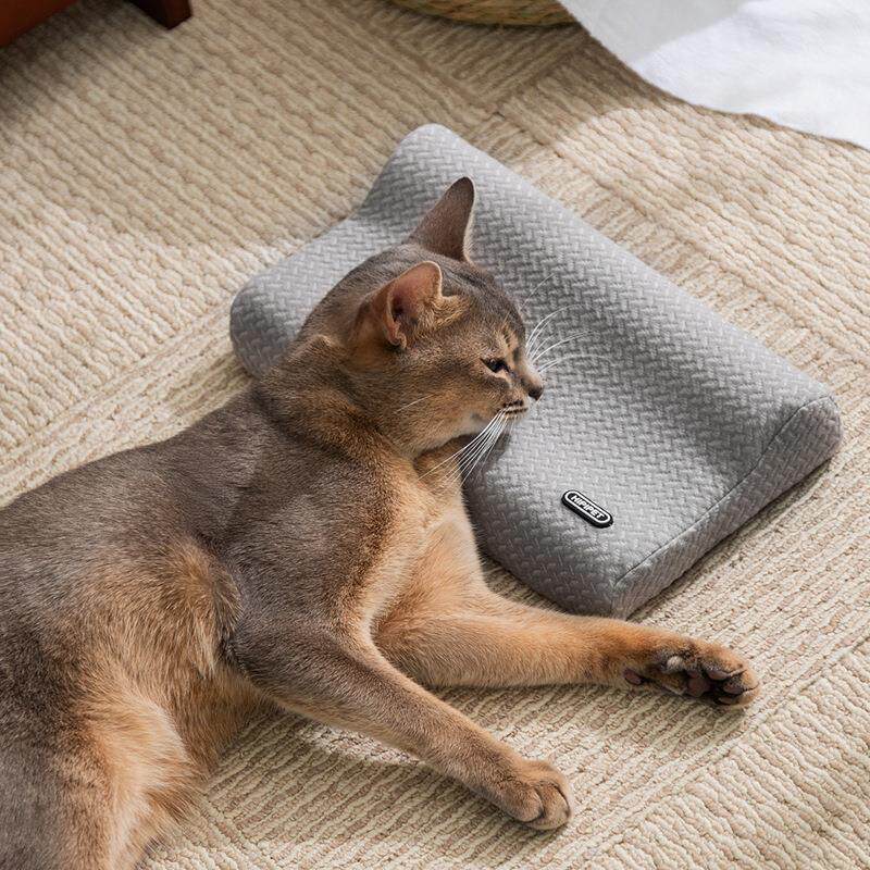 宠物枕头春夏季冰豆豆凉感枕头卡通动物狗狗猫咪睡觉护颈四季通用