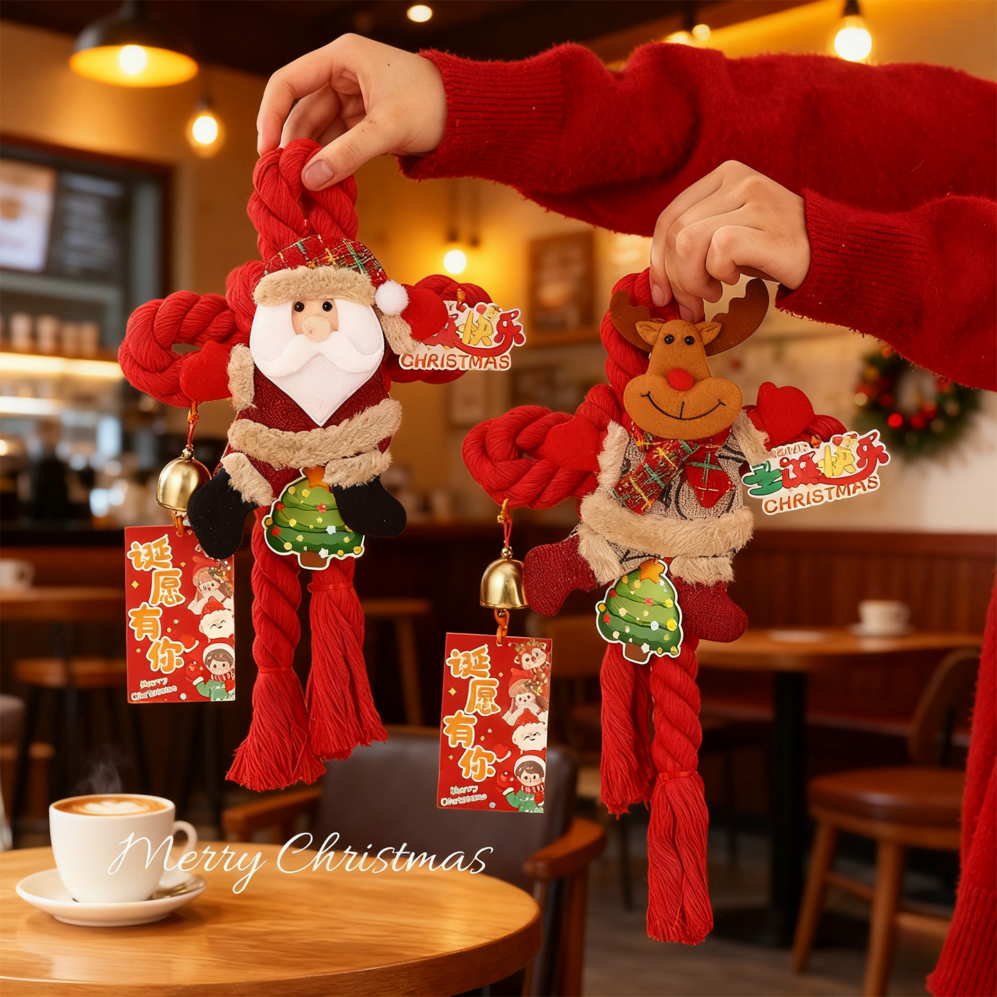 圣诞节万字结挂饰布置创意道具