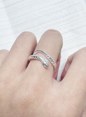 S999足银《魅影灵蛇》宠物小众设计高级感轻奢气质百搭戒指