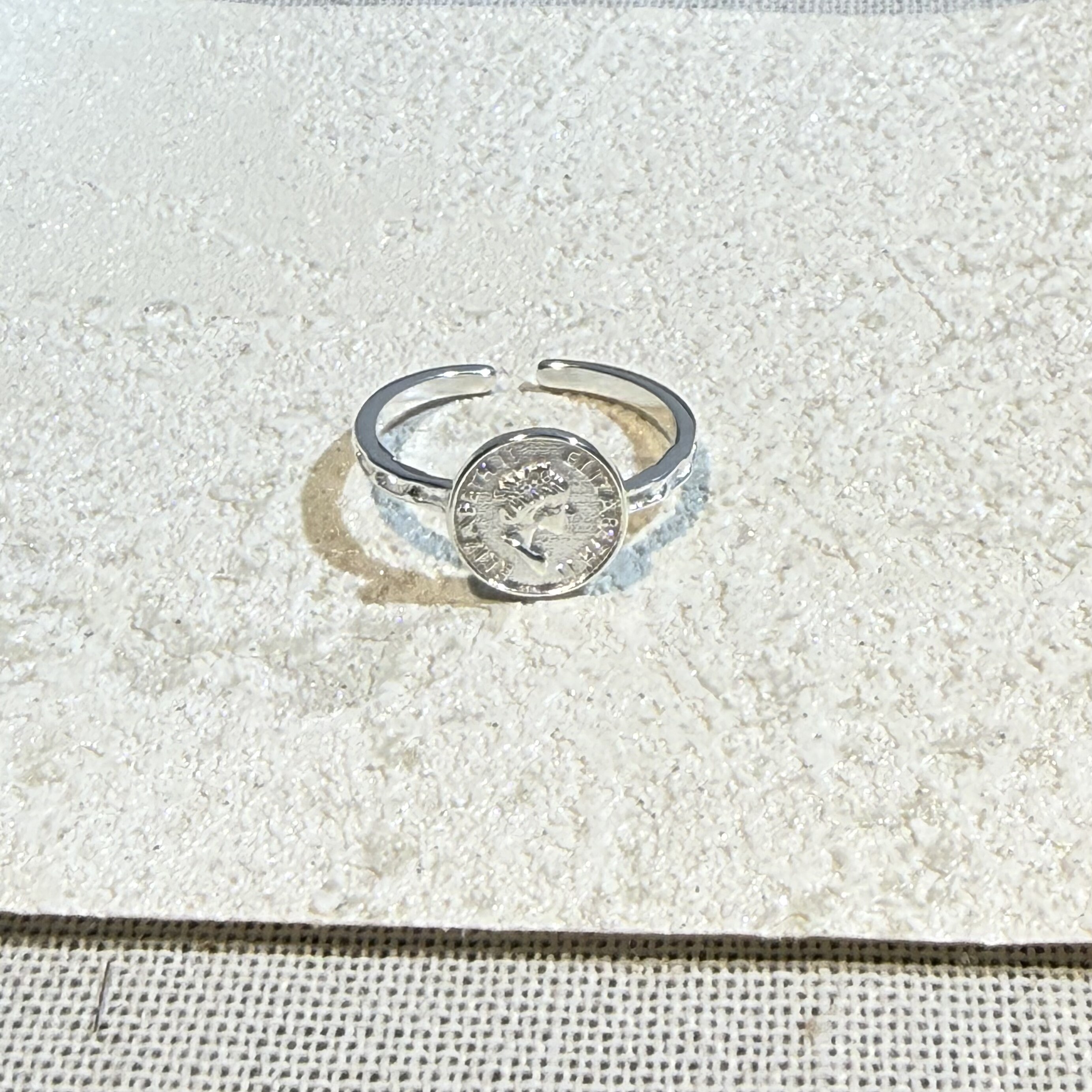 纯银925银女王人头像银币开口戒指女冷淡风韩版ins风时髦银饰指环