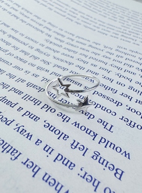 个性五角星S925纯银时尚冷淡风