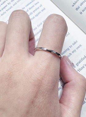 s999足银《莫比乌斯环》小众设计高级感轻奢气质百搭开口戒