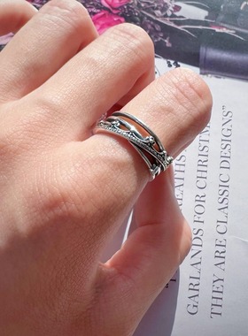 S925纯银皇冠小众设计戒指