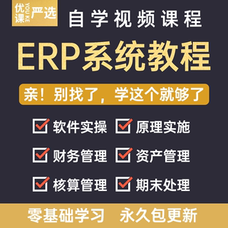 erp系统学习教程金蝶财务管理初学者原理实施实操软件自学视频课