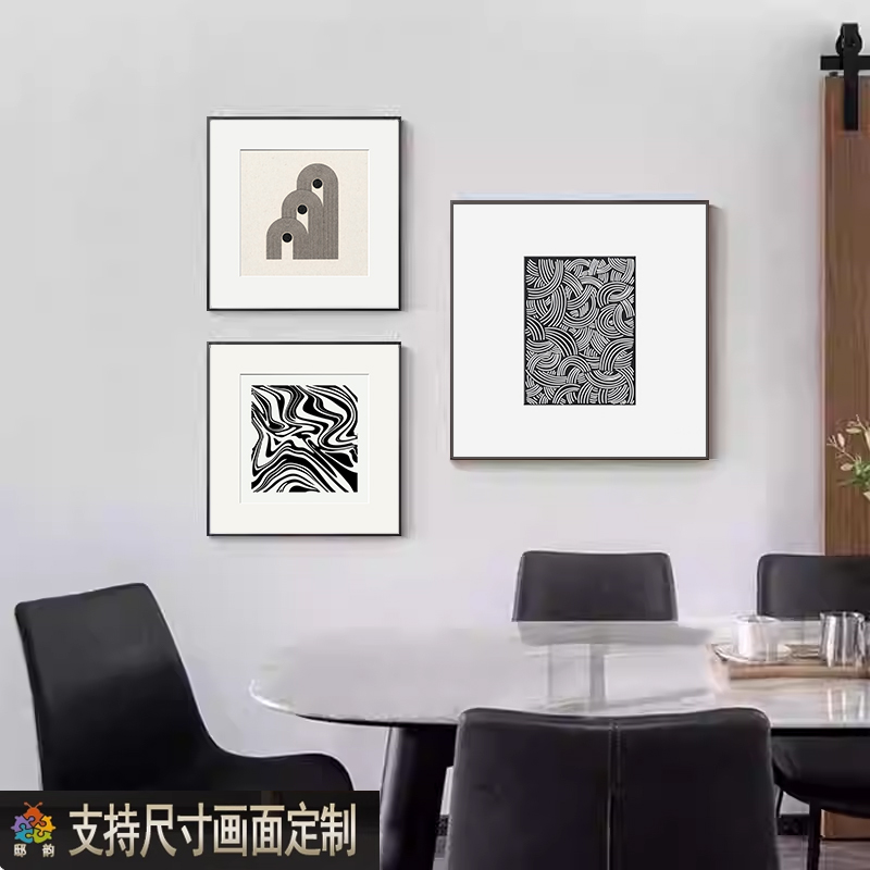 现代高级酒店卧室装饰画玄关挂画