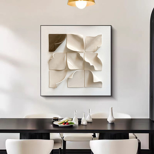 现代侘寂风客厅装饰画玄关挂画