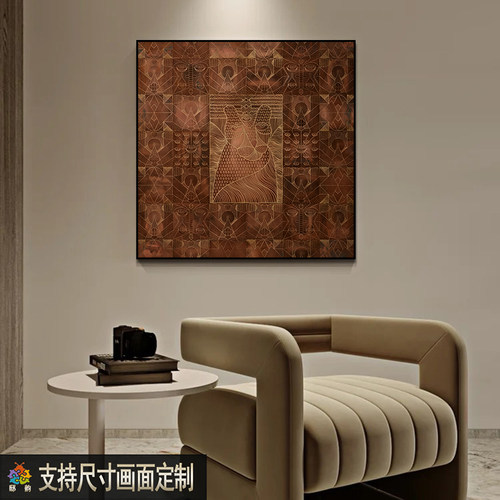 侘寂中古风挂画高级餐厅客厅装饰