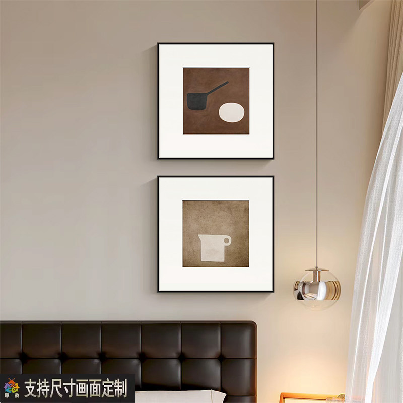 现代极简客厅装饰画卧室挂画定制图片