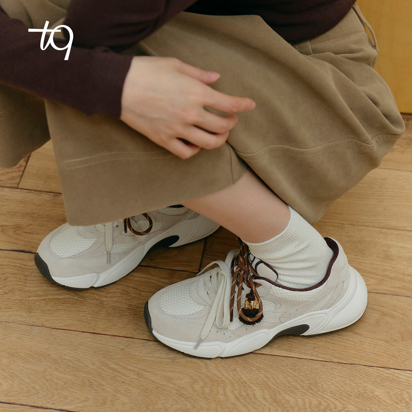 Talitaqoom2026年春季新款双鞋带透气可拆挂件厚底轻跑运动鞋tq女,女鞋,老爹鞋,淘宝优惠券,粉丝福利购,淘宝优惠卷