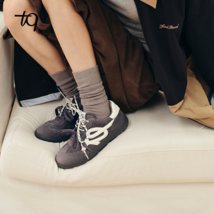 休闲鞋 Talitaqoom生巧系列2025秋季 百搭厚底板鞋 复古德训鞋 新款