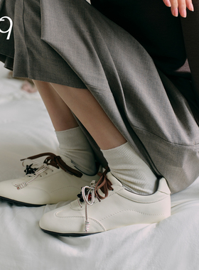 Talitaqoom2026春季新款木质调慵懒多绑带小花挂饰软底德训鞋tq女