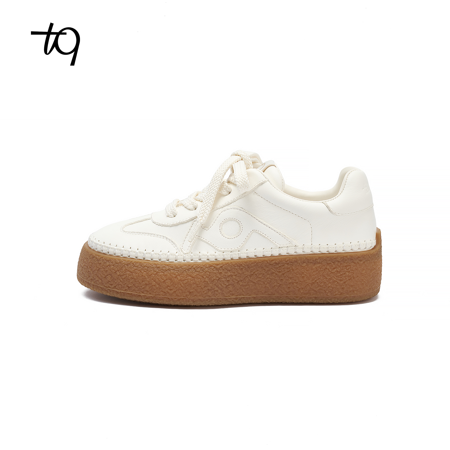 Talitaqoom2025年春季新款撞色百搭小白鞋厚底增高休闲板鞋tq女鞋