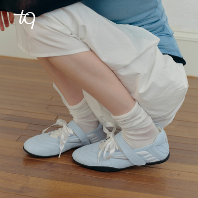 Talitaqoom2026春季新款芭蕾风丝带休闲公路玛丽珍