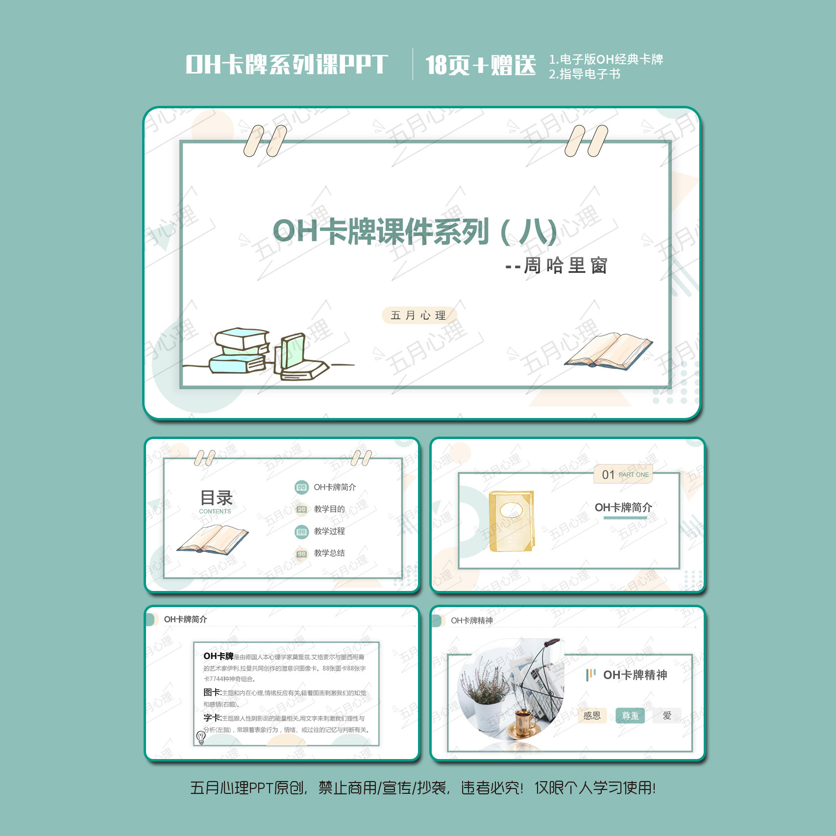 OH卡牌团辅PPT课件--《周哈里窗》基础OH卡电子版电子书学习资料图片