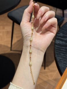 君佩同款葫芦手链黄金镶嵌999足金
