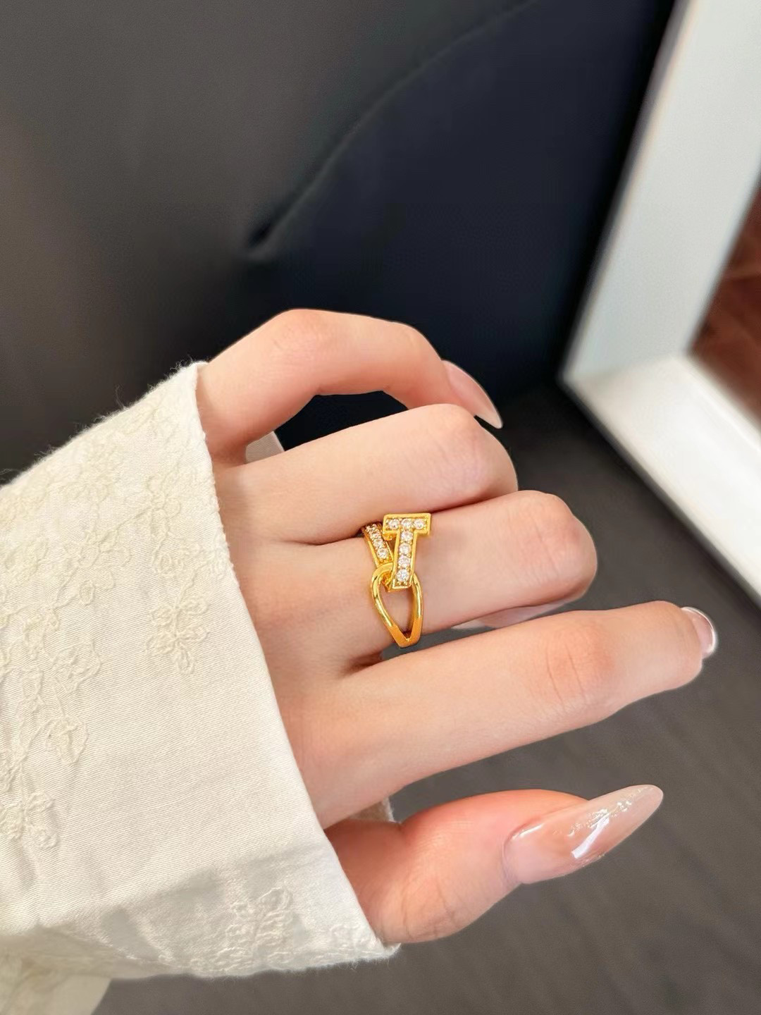 黄金交叉T戒指999足金,黄金,定价黄金戒指,淘宝优惠券,粉丝福利购,淘宝优惠卷