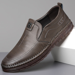 男春夏新款 豆豆鞋 休闲鞋 软商务男鞋 子男 男士 皮鞋