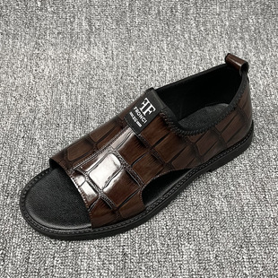男款 沙滩鞋 防滑外穿休闲跨境大码 男士 48皮凉鞋 2025新款 男 凉鞋