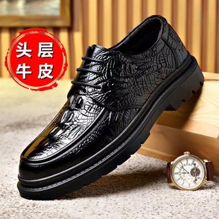 新款 真皮春季 商务正装 男士 子 皮鞋 休闲英伦头层牛皮新郎结婚鞋 男款