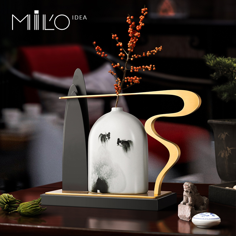 禅意客厅陶瓷米洛思维新中式