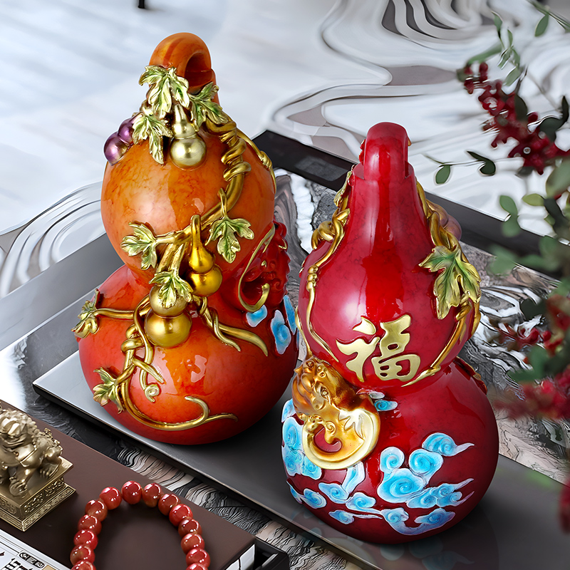 铜摆件新中式客厅祝福